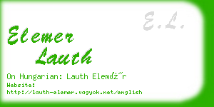 elemer lauth business card